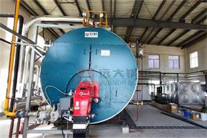 遼寧大連WNS型15噸燃氣蒸汽鍋爐運行現場 